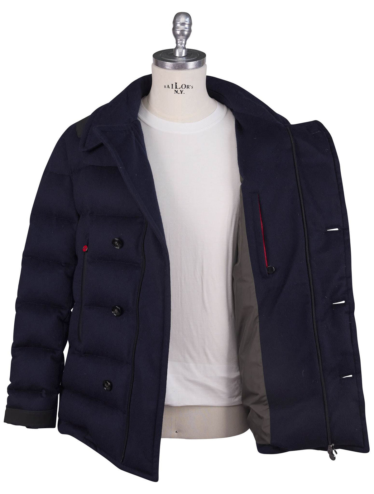 Kiton Blue Cashmere Coat