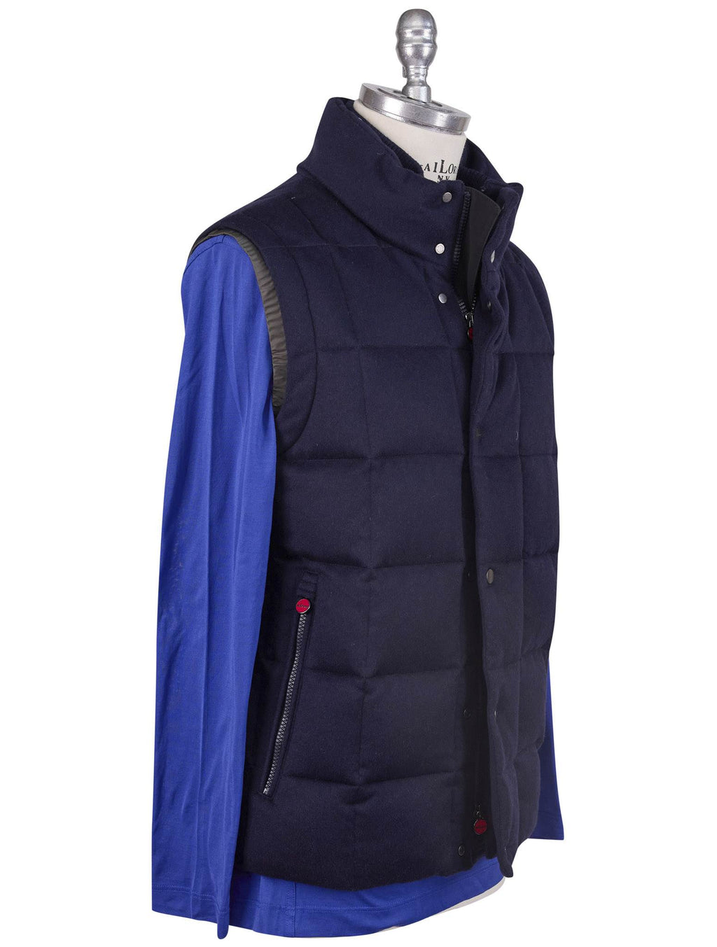 Kiton Kiton Blue Cashmere Vest Blue 001