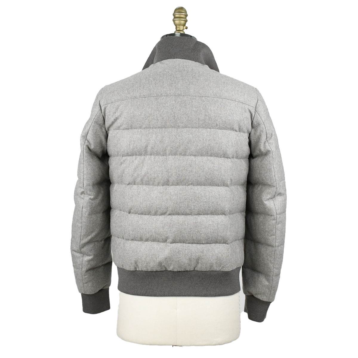 Kiton Beige Cashmere Calfskin Leather Coat