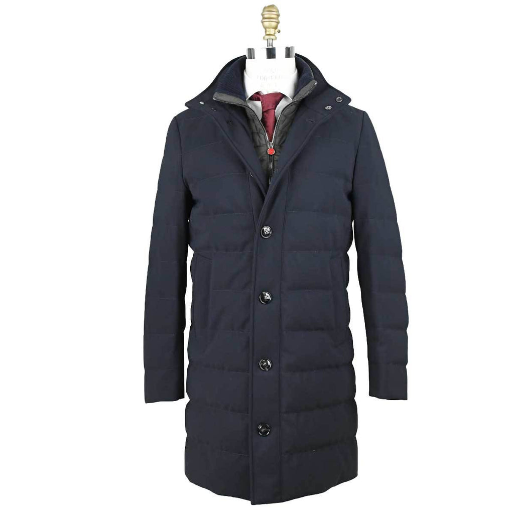 Kiton Kiton Blue Pl Pa Ea Overcoat Blue 000
