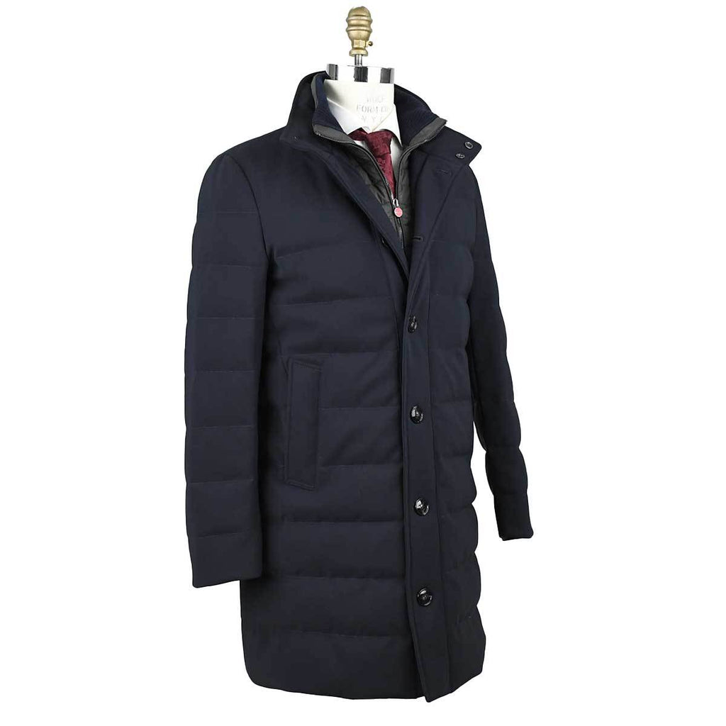 Kiton Kiton Blue Pl Pa Ea Overcoat Blue 001