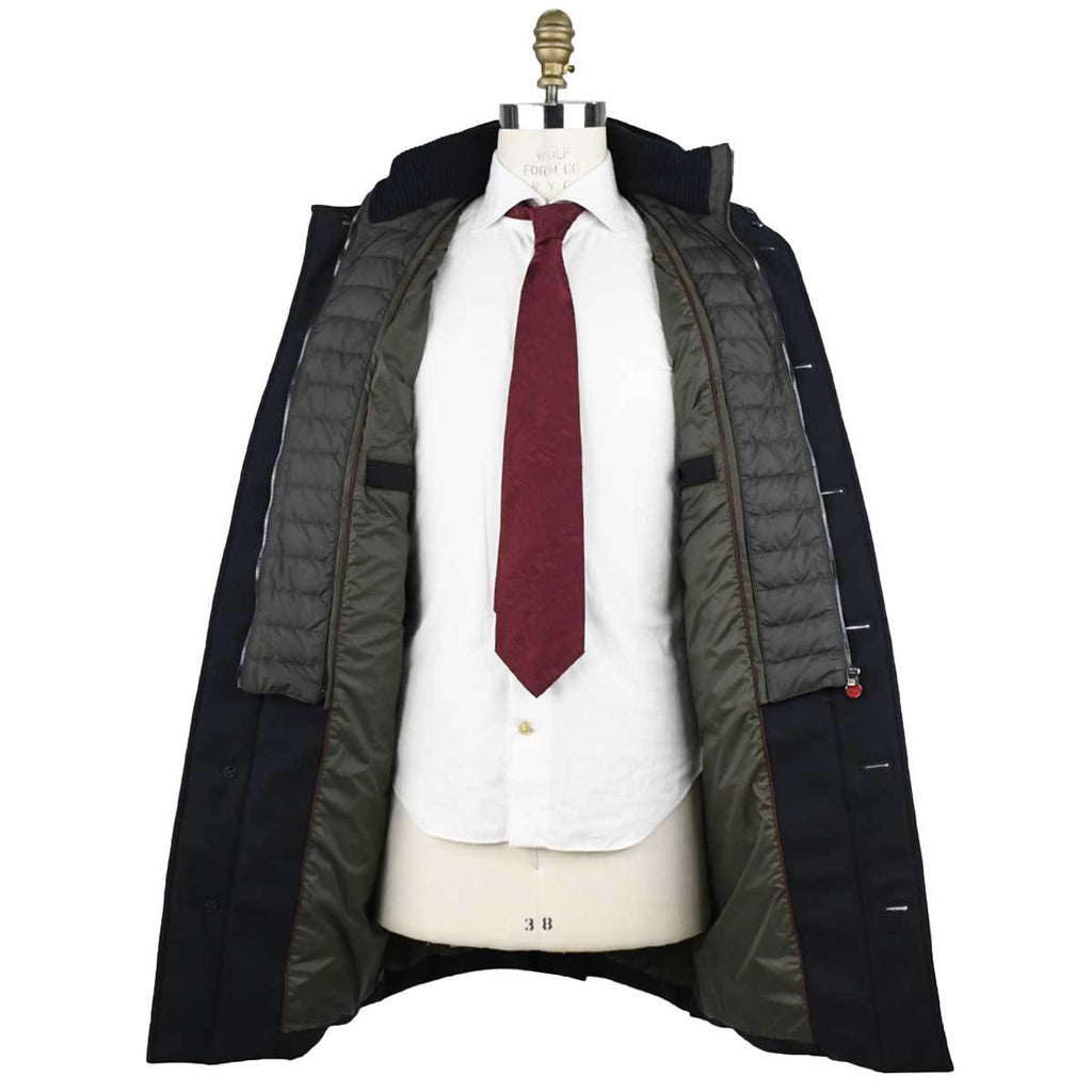 Kiton Blue Pl Pa Ea Overcoat