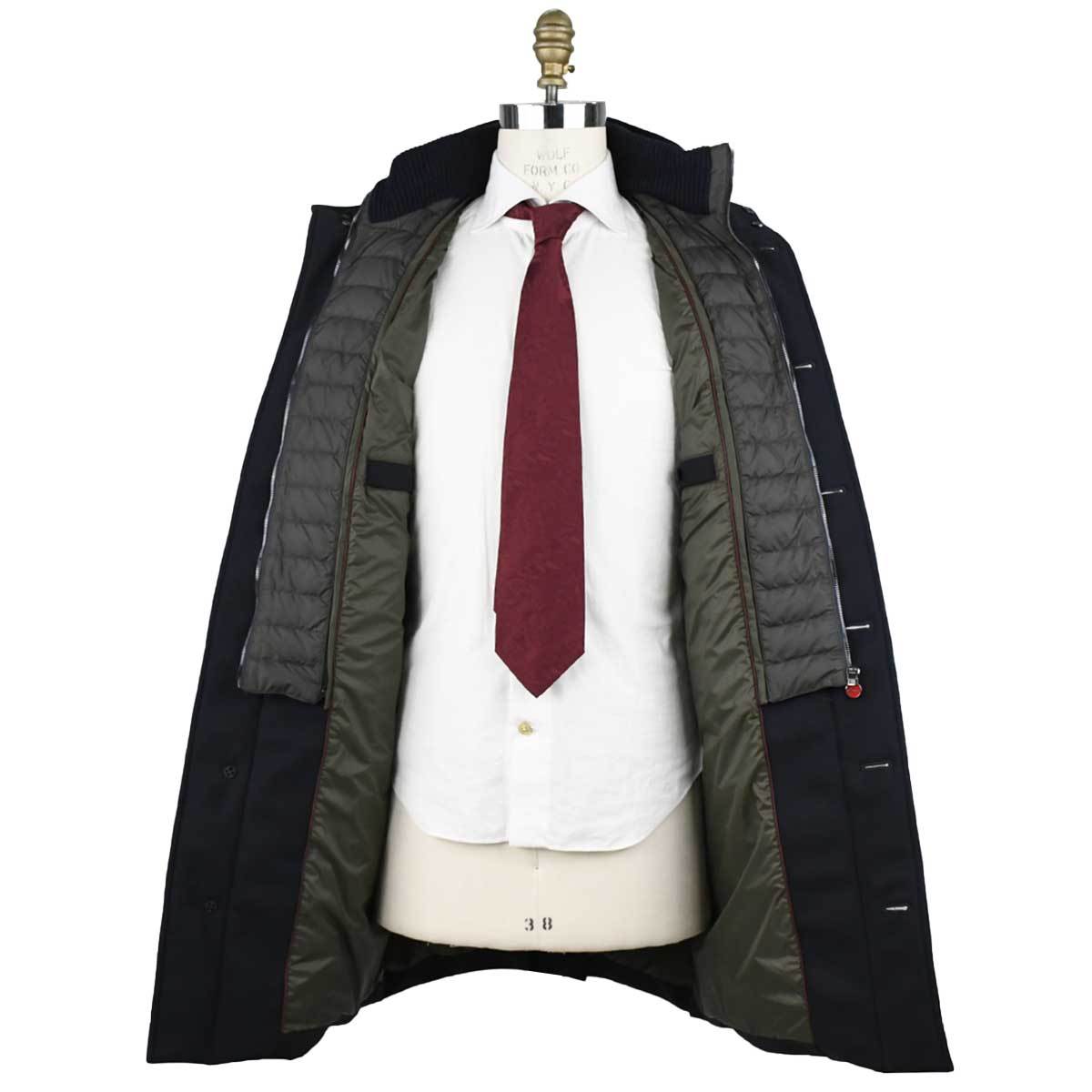 Kiton Blue Pl Pa Ea Overcoat