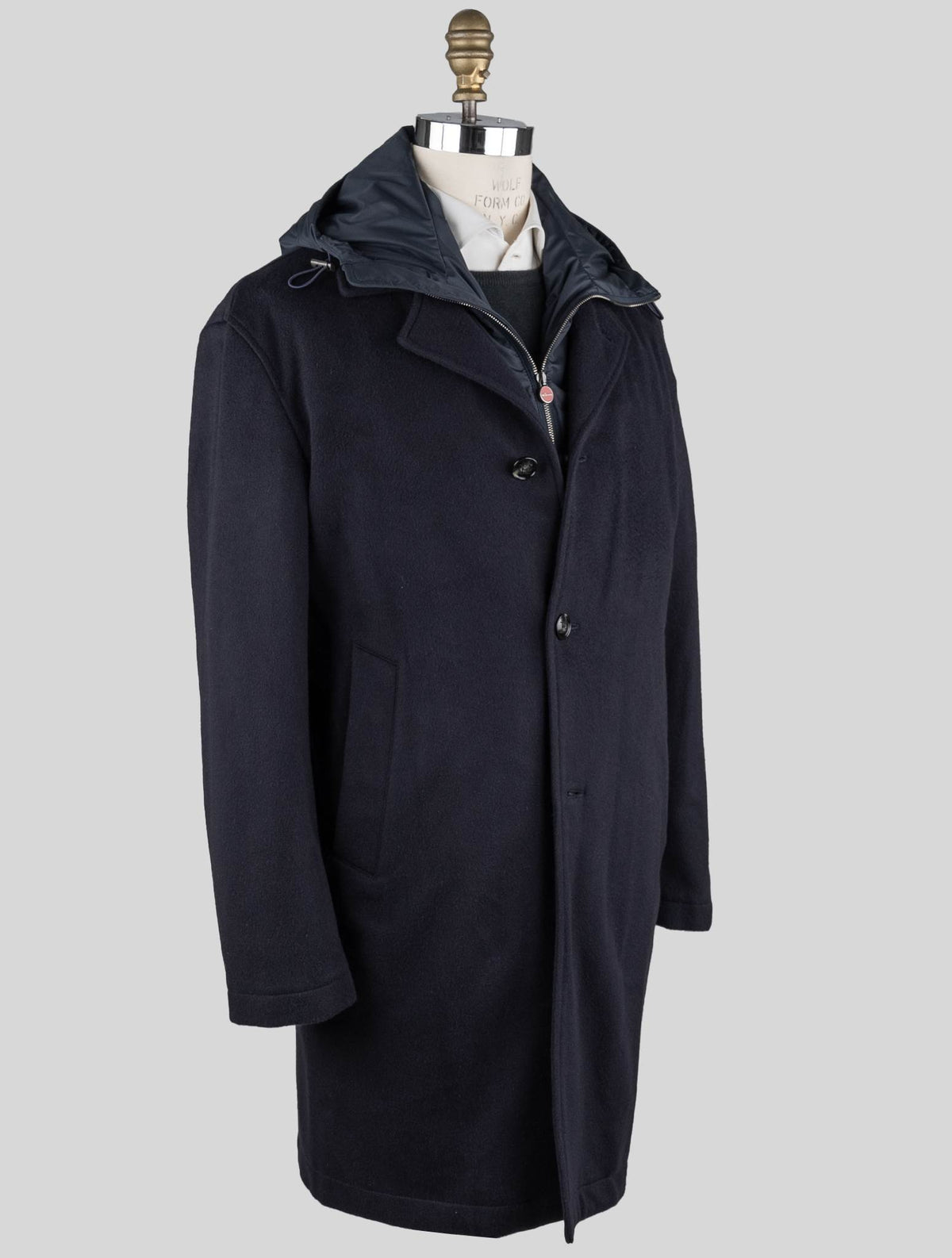 Kiton Kiton Blue Vicuna Perù Overcoat Blue 001