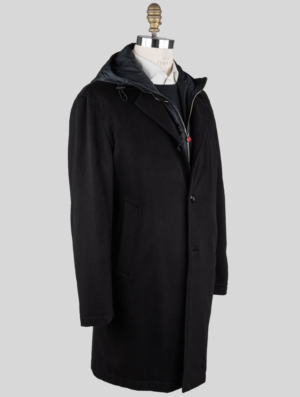 Kiton Kiton Black Vicuna Perù Overcoat Black 001