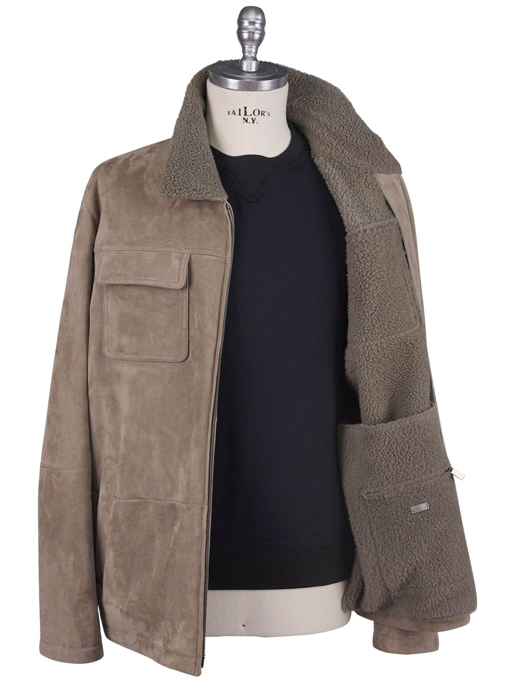 Kiton Beige Shearling Coat
