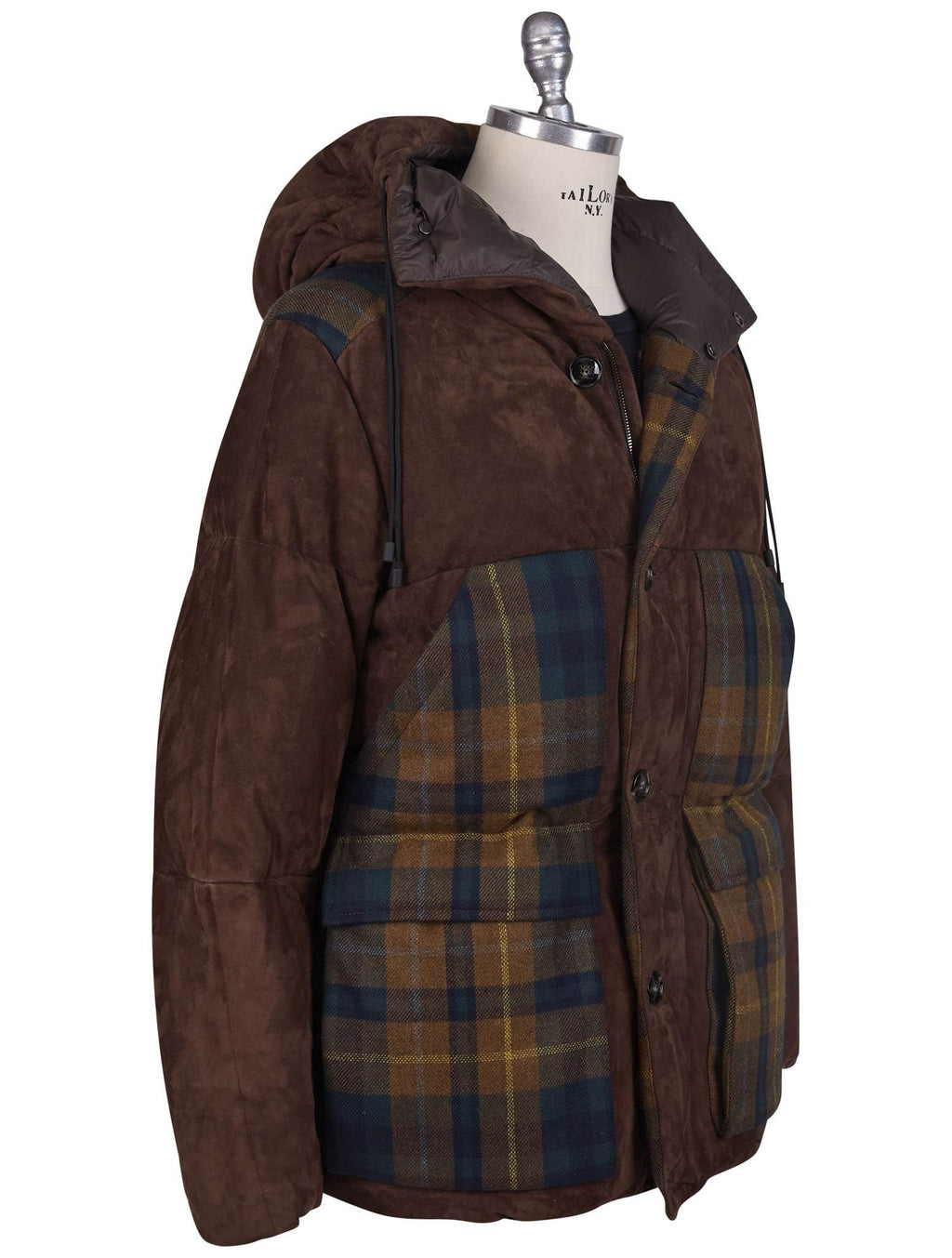 Kiton Kiton Multicolor Leather Goat Suede Cashmere Virgin Wool Coat Multicolor 001
