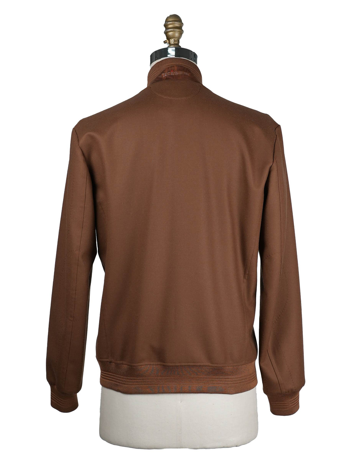 Kiton Light Brown Wool Ea Coat