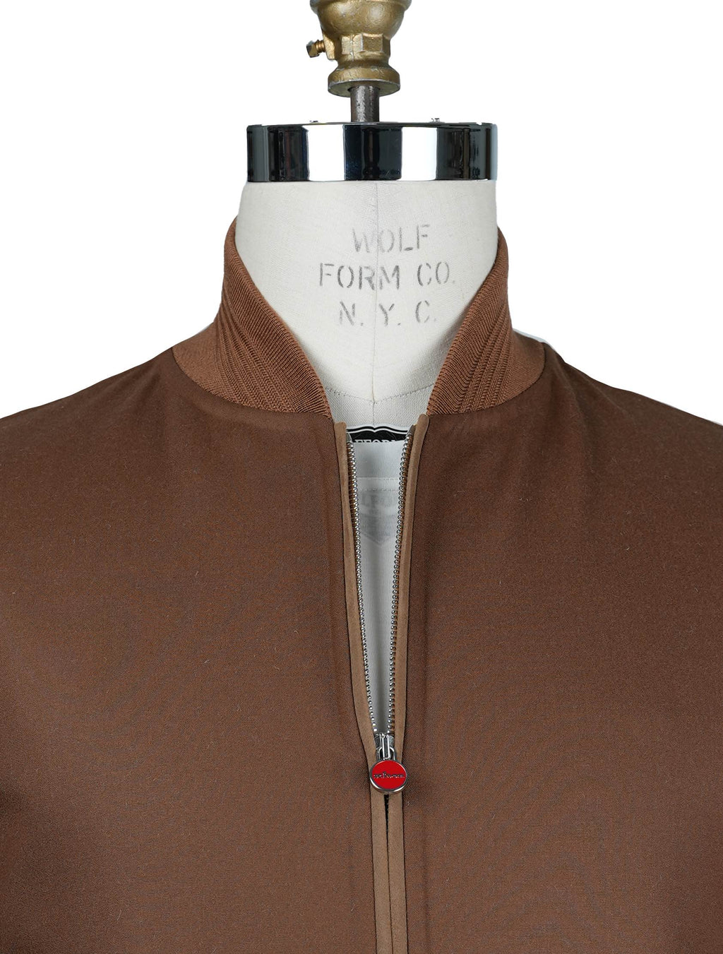 Kiton Light Brown Wool Ea Coat
