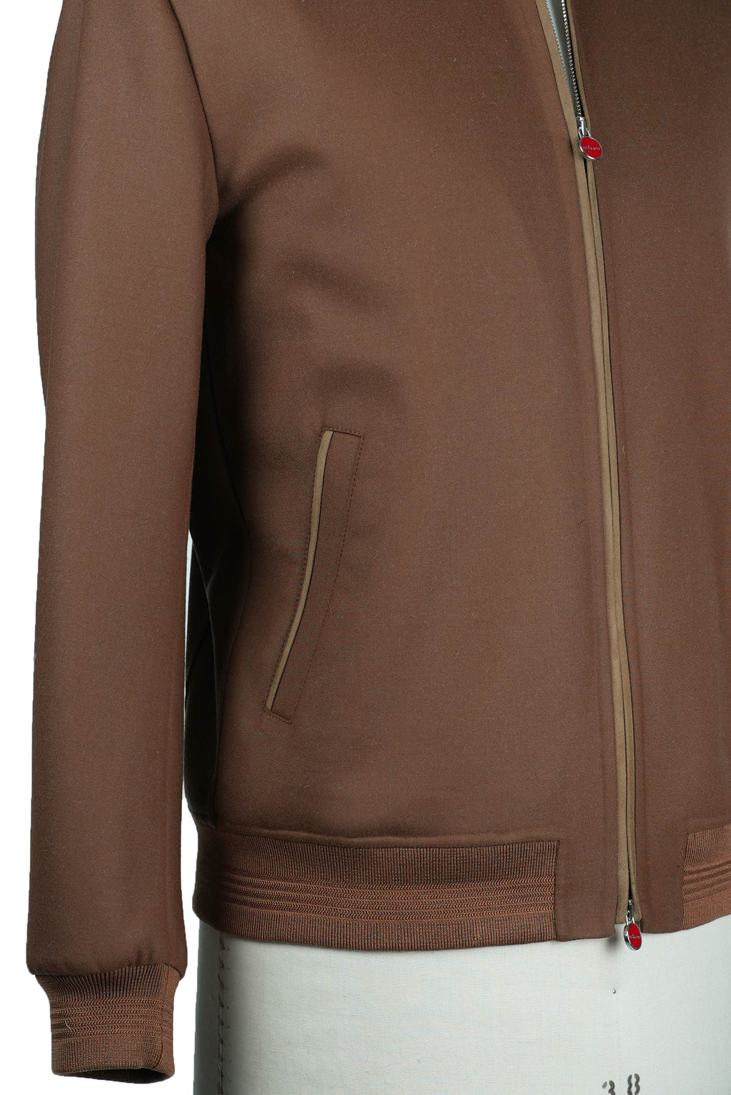 Kiton Light Brown Wool Ea Coat