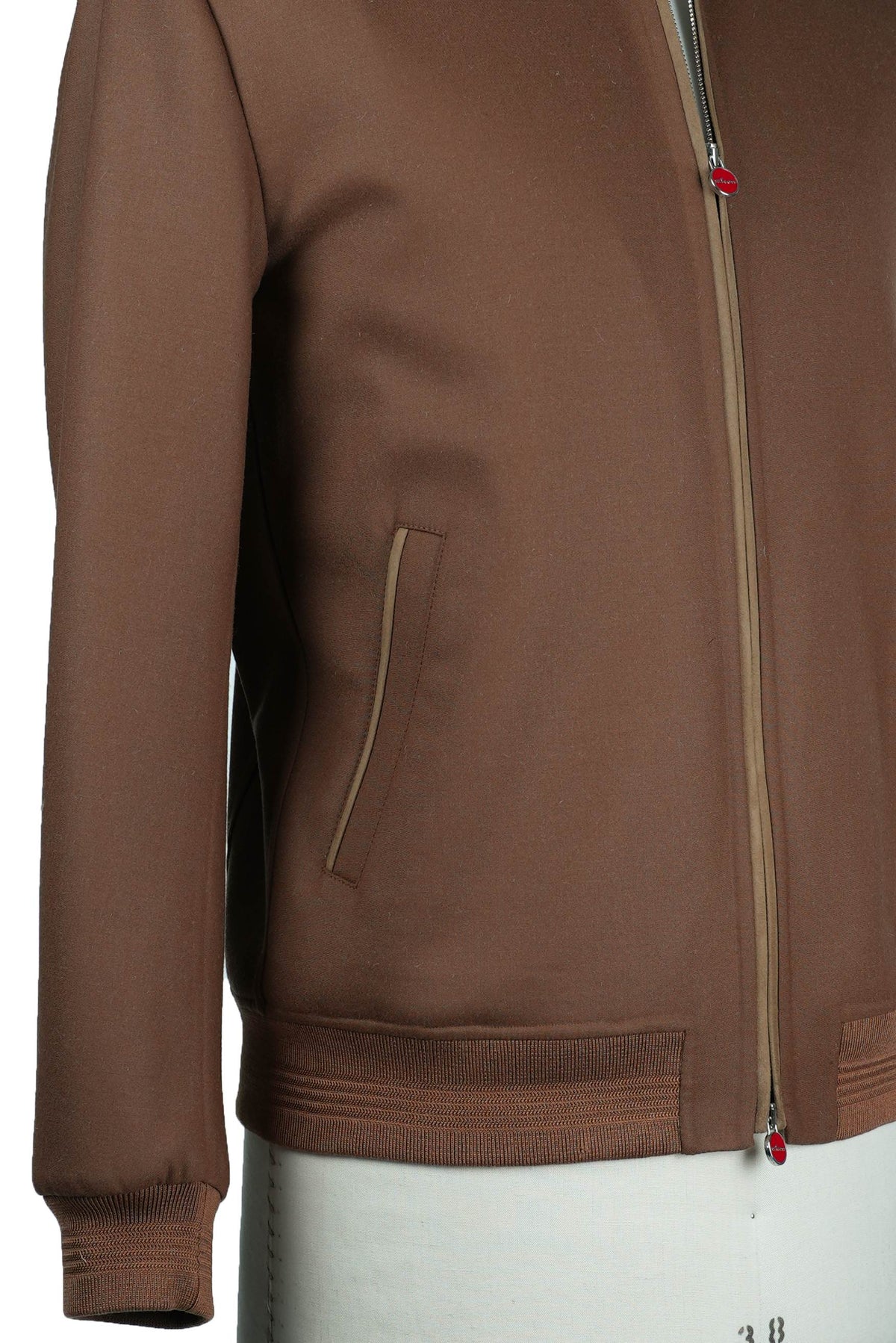 Kiton Light Brown Wool Ea Coat