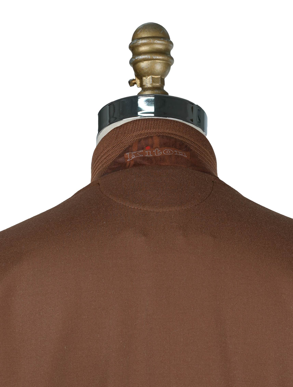 Kiton Light Brown Wool Ea Coat