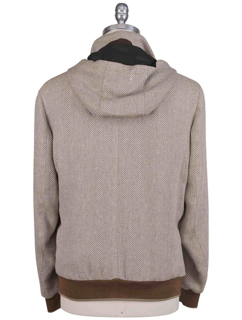 Kiton Beige Brown Cashmere Linen Coat