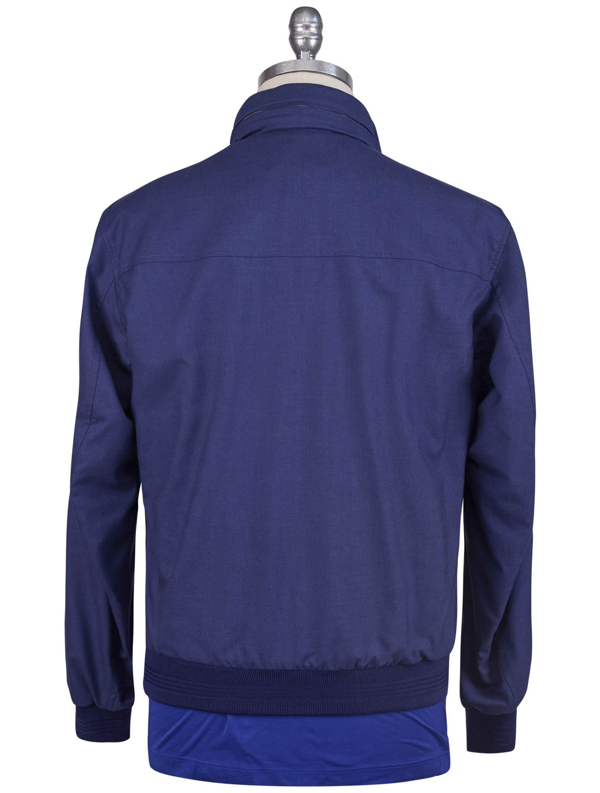 Kiton Blue Cashmere Silk Coat