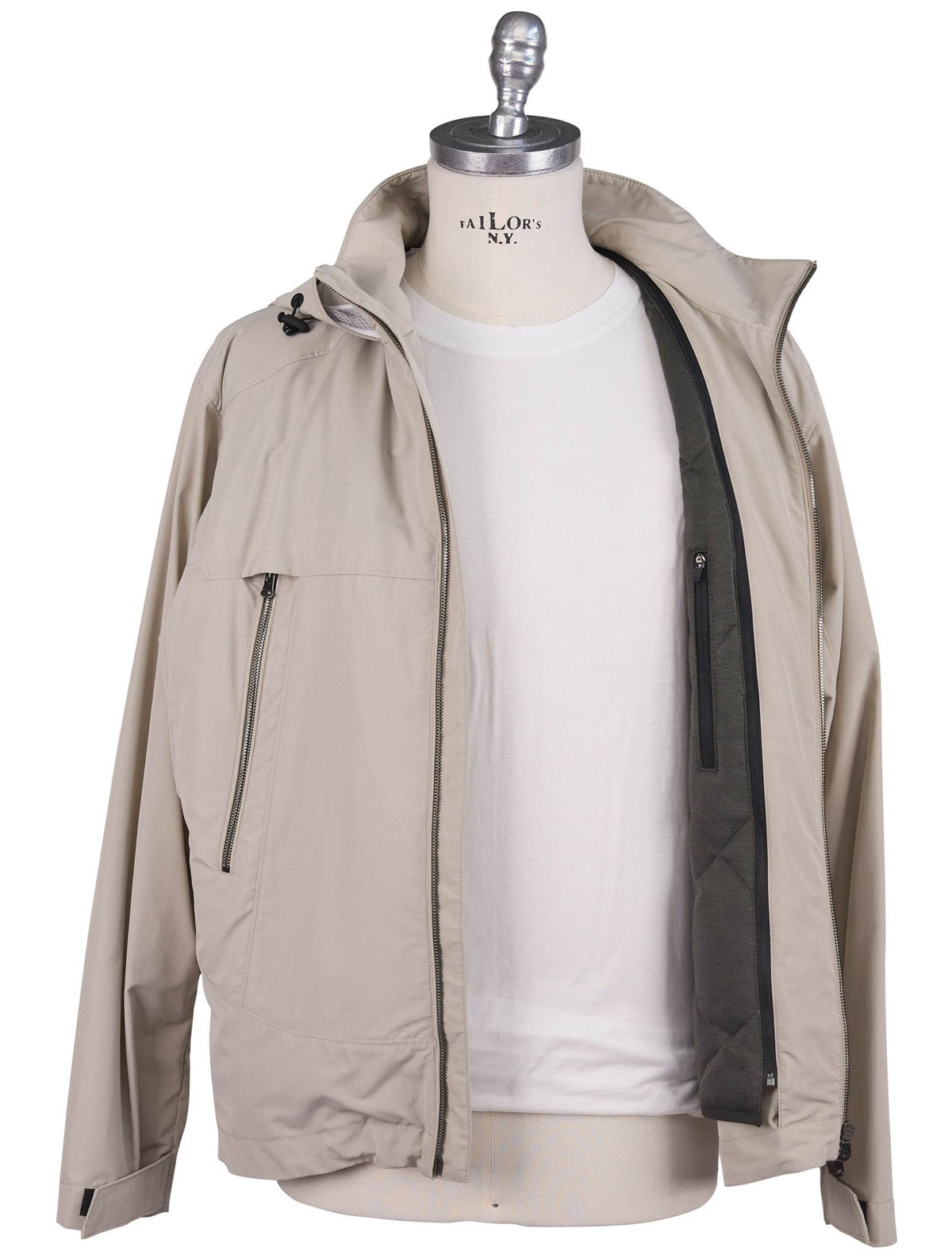 Kiton Gray Pa Wool Silk Coat