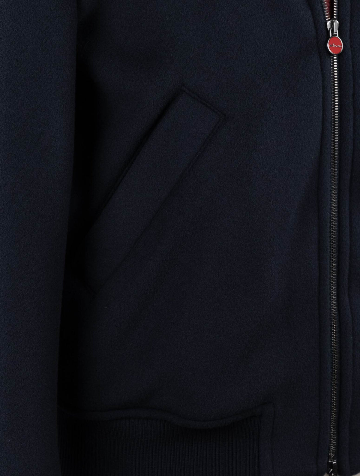 Kiton Blue Virgin Wool Cashmere Coat