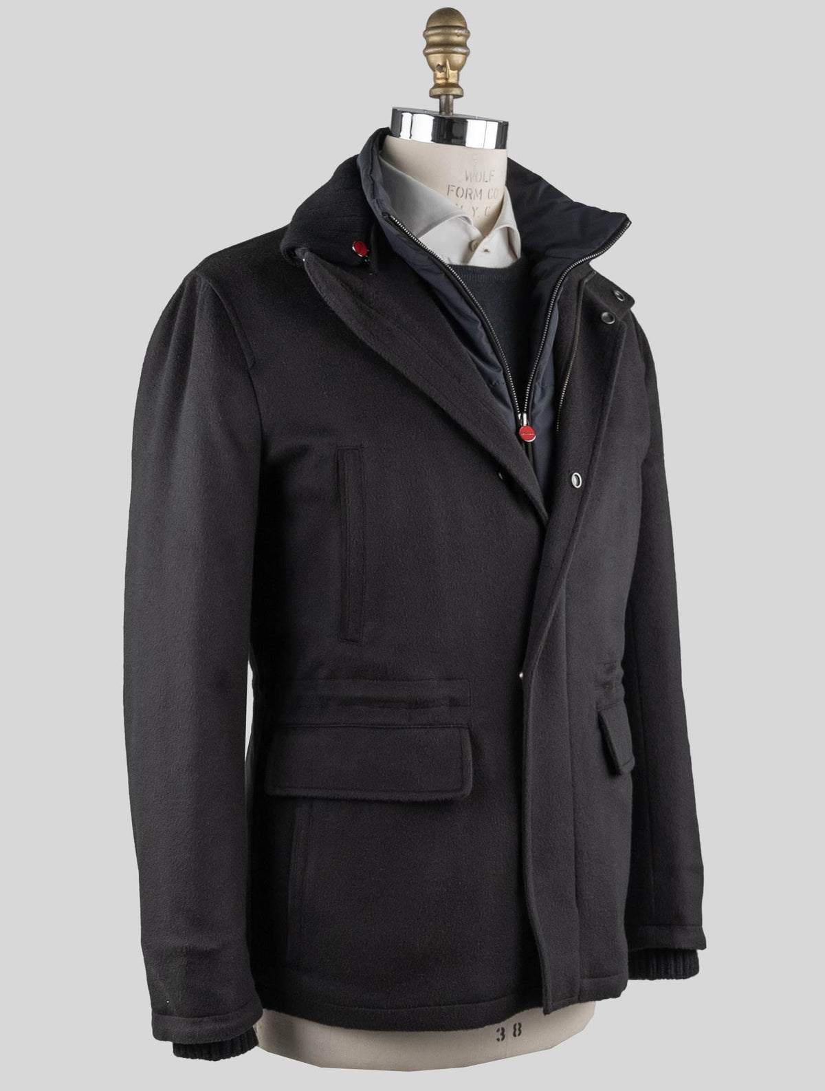 Kiton Kiton Black Vicuna Perù Coat Black 001