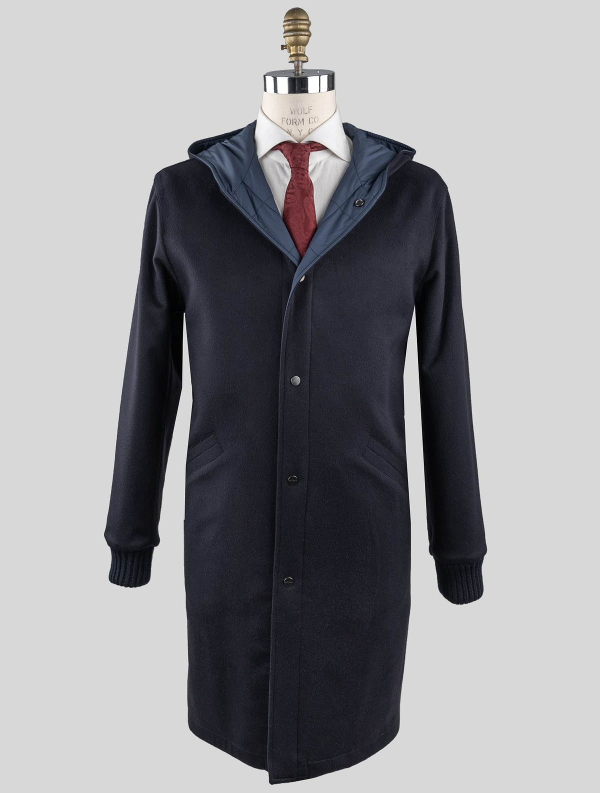 Kiton Kiton Blue Navy Vicuna Perù Reverse Coat Blue Navy 000