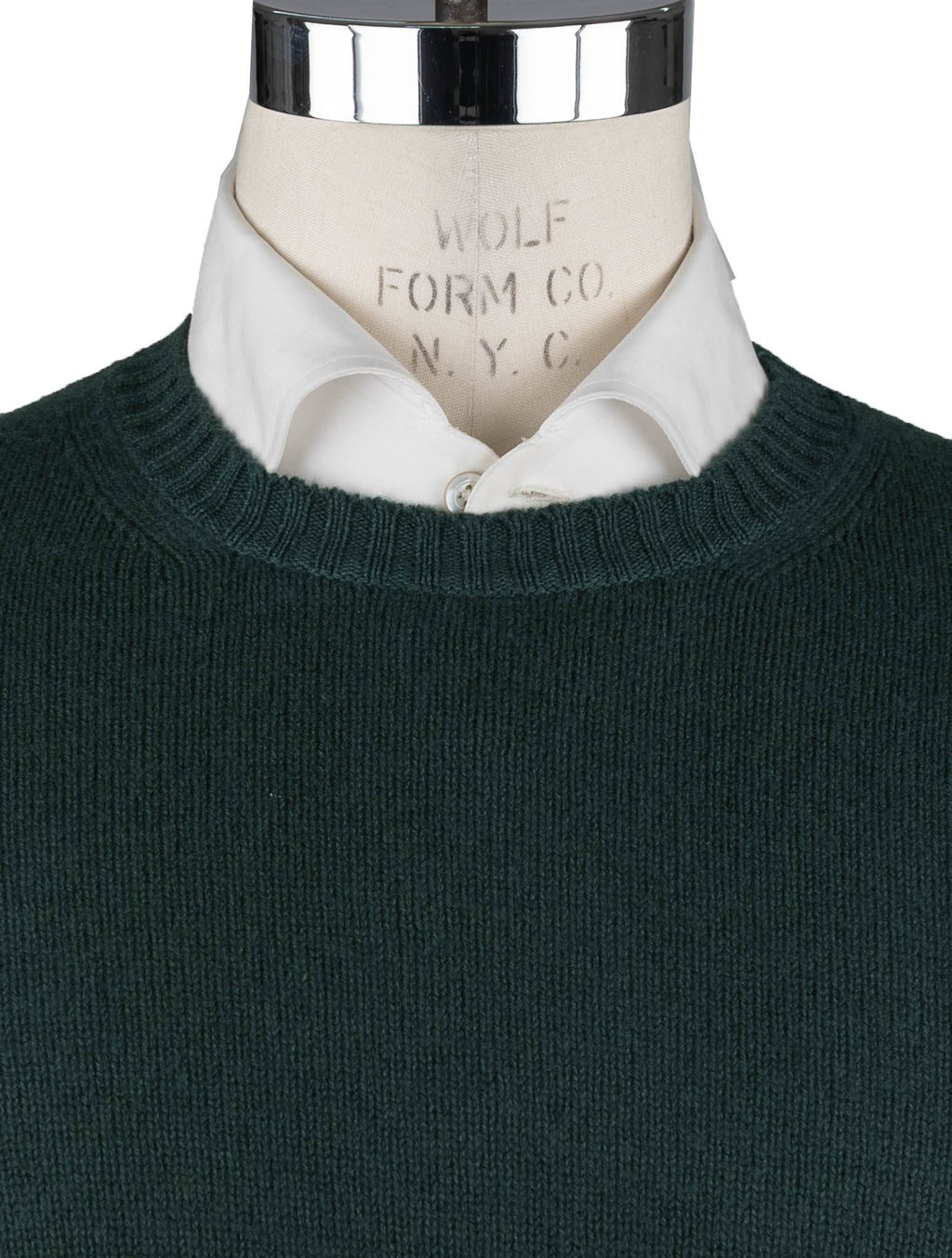 Malo Green Virgin Wool Sweater Crewneck