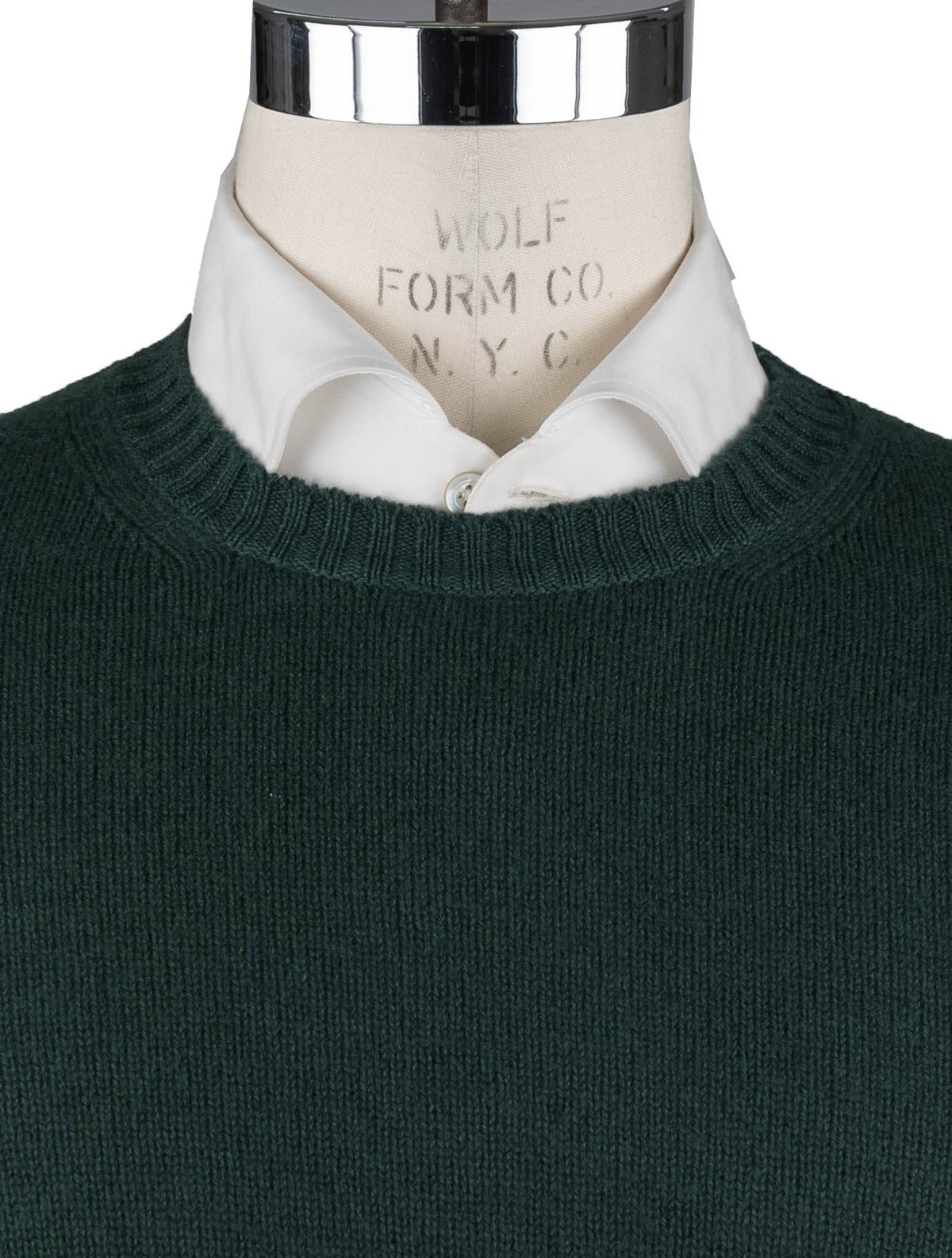 Malo Green Virgin Wool Sweater Crewneck