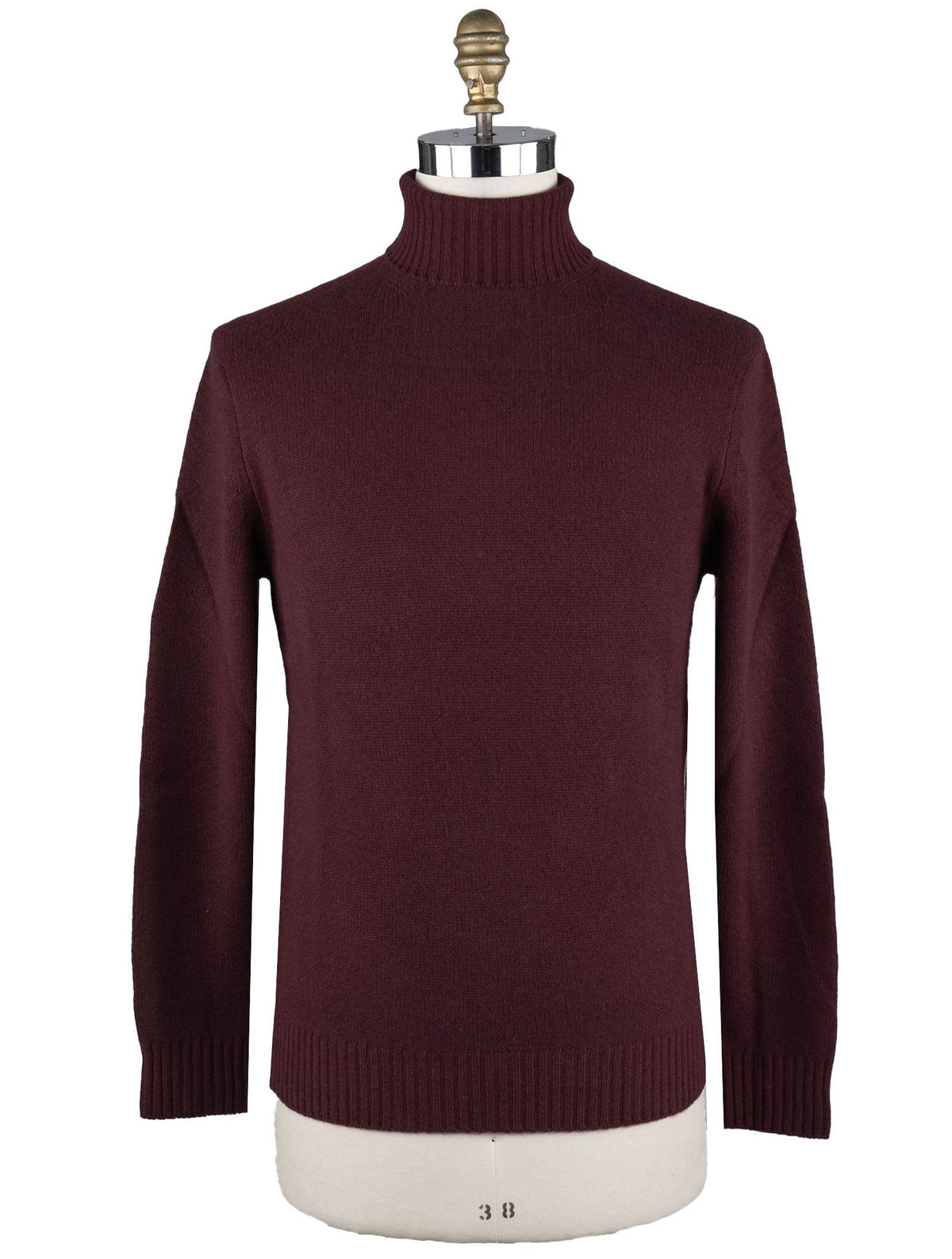 Malo Burgundy Virgin Wool Sweater Turtleneck