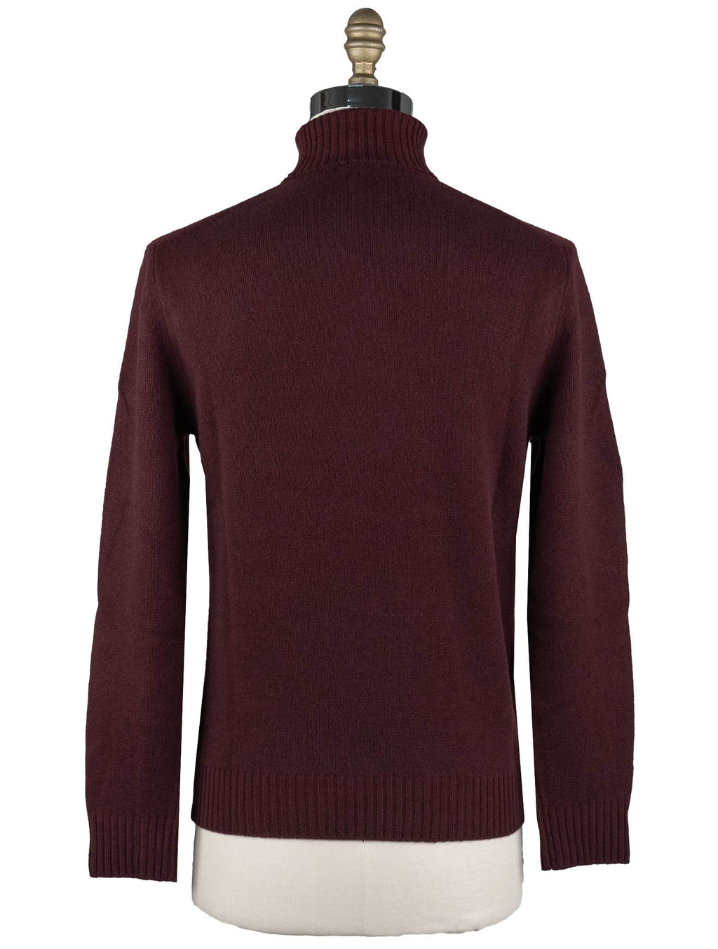 Malo Burgundy Virgin Wool Sweater Turtleneck