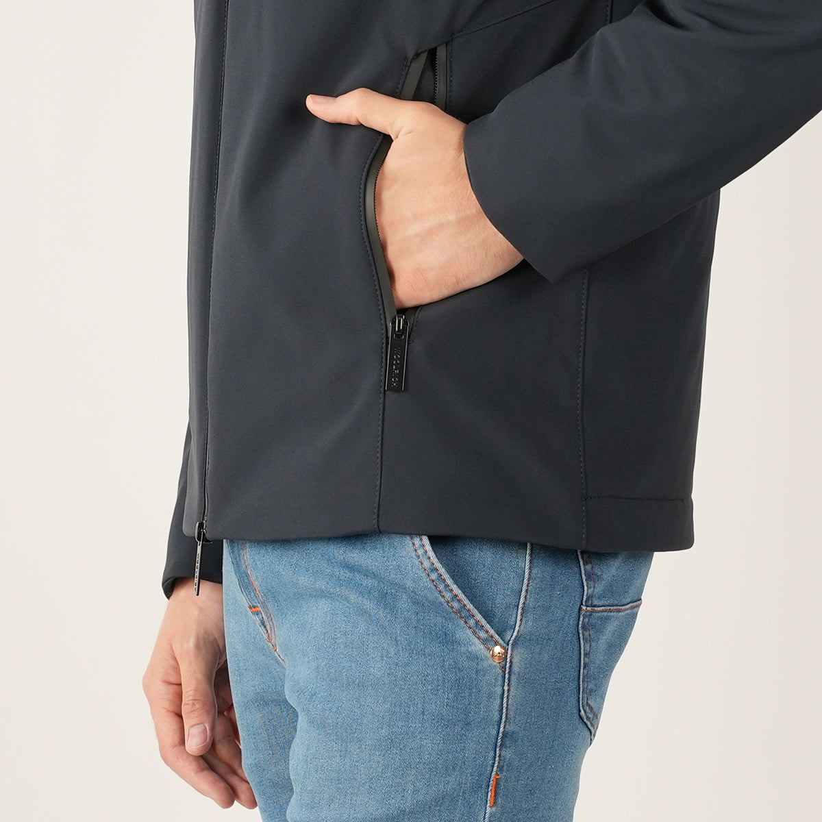 Woolrich Blue Pl Pacific Soft Shell Coat