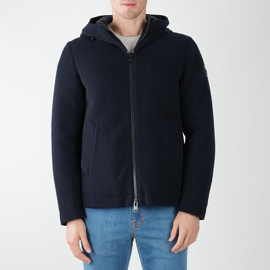 Woolrich Blue Wool Pa Pacific Coat