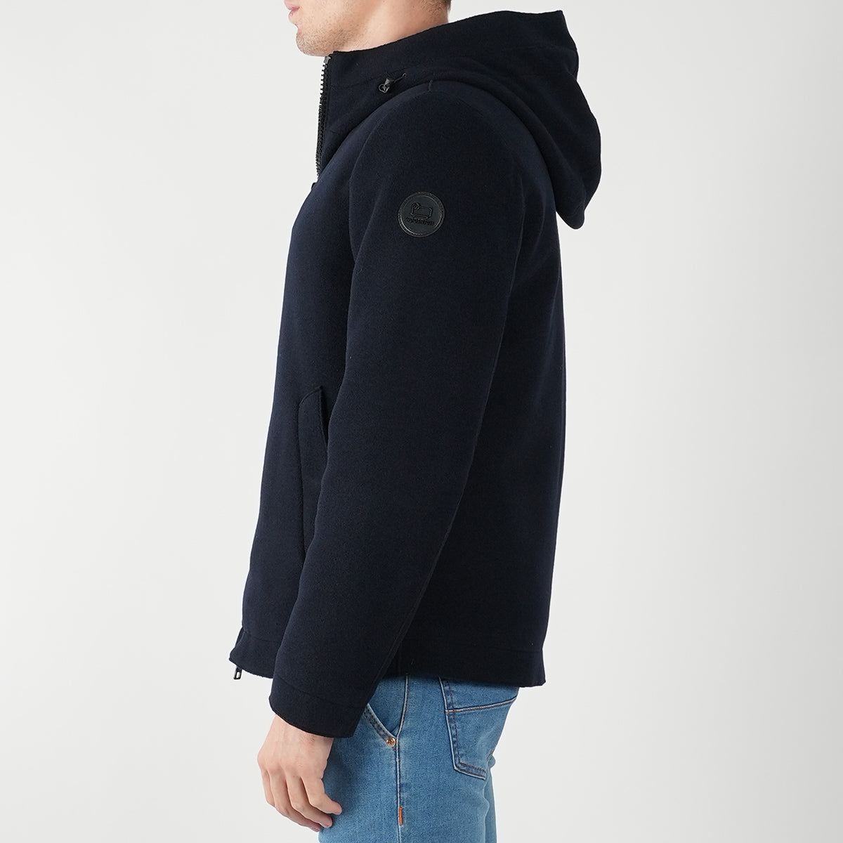 Woolrich Blue Wool Pa Pacific Coat