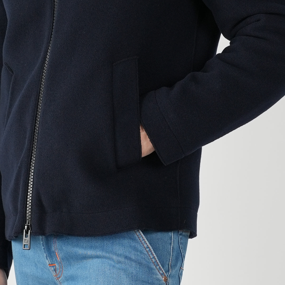 Woolrich Blue Wool Pa Pacific Coat