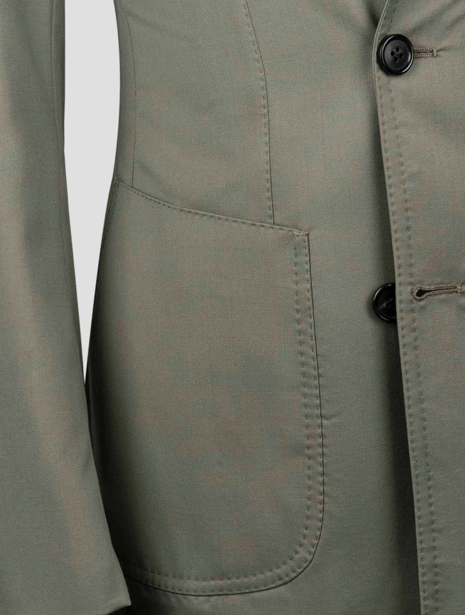Luigi Borrelli Green Virgin Wool Suit