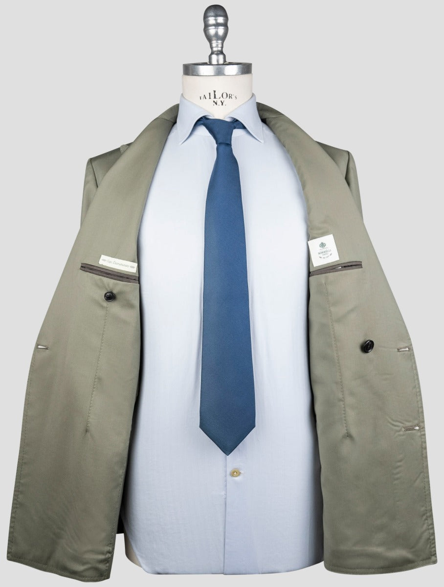 Luigi Borrelli Green Virgin Wool Suit