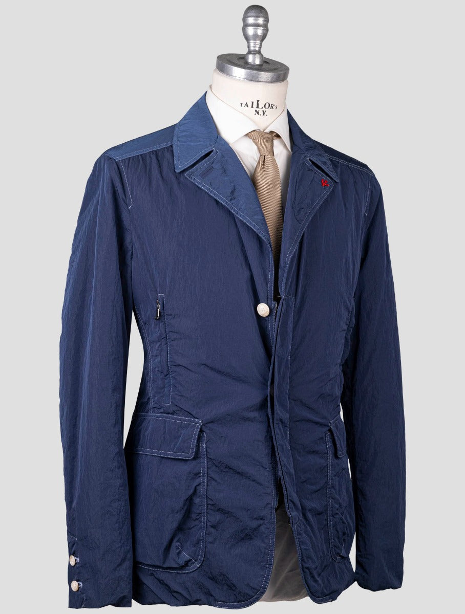 Isaia Blue Polyamide Coat