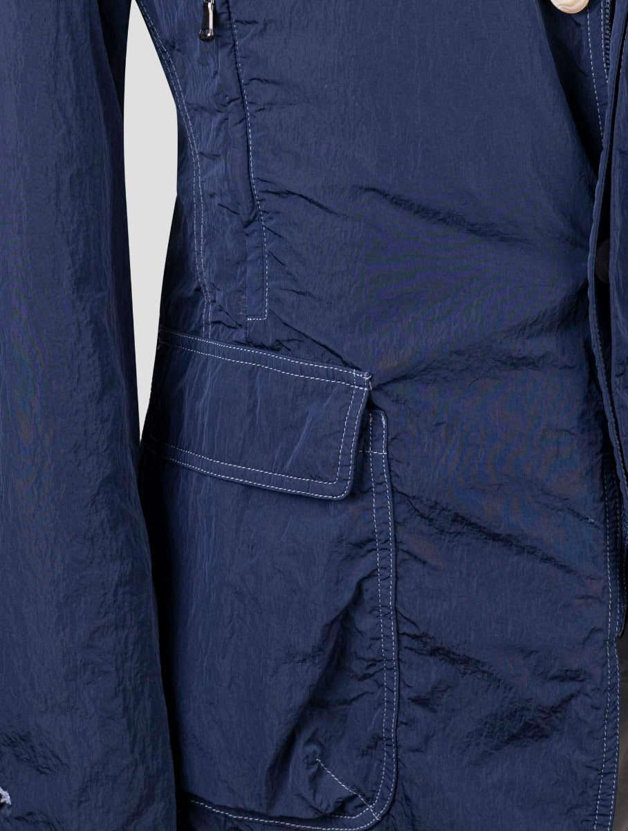 Isaia Blue Polyamide Coat