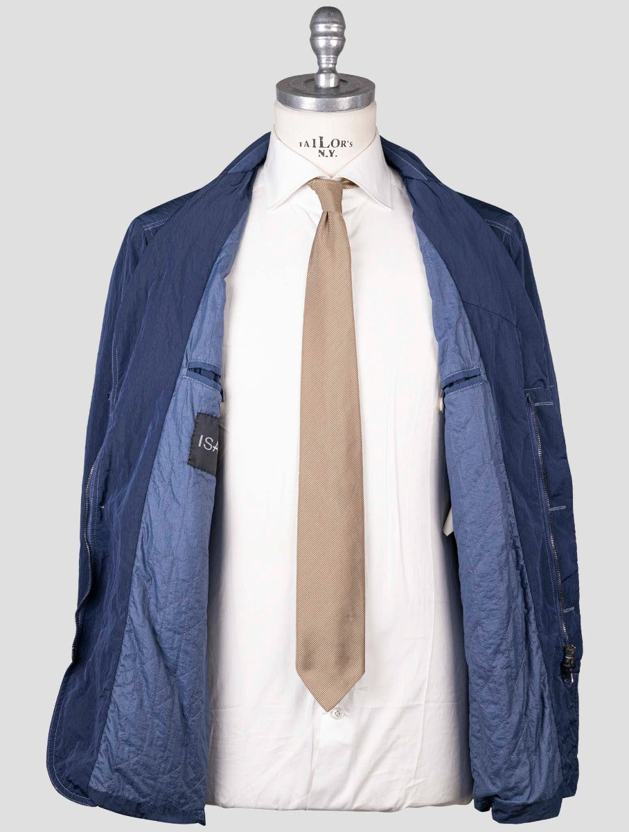 Isaia Blue Polyamide Coat