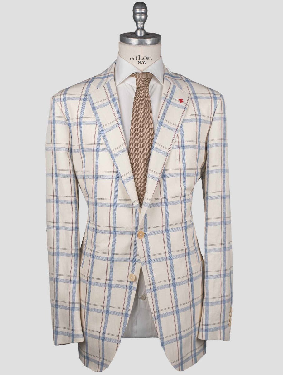 Isaia Multicolor Linen Cotton Blazer
