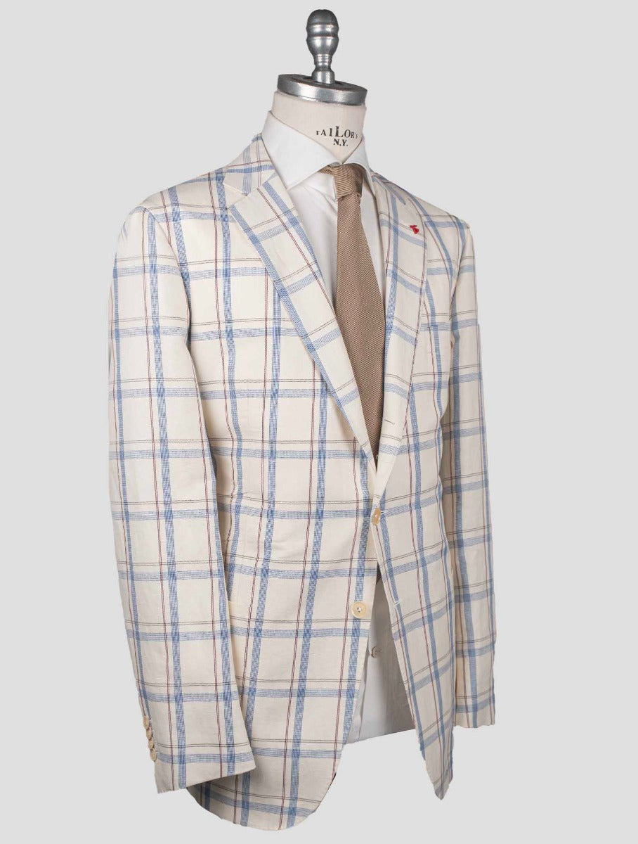 Isaia Multicolor Linen Cotton Blazer