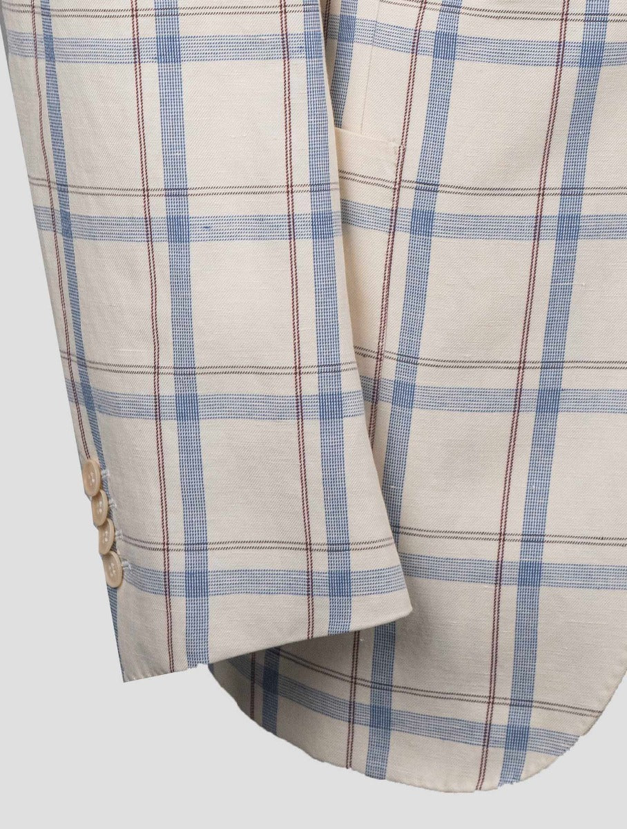 Isaia Multicolor Linen Cotton Blazer
