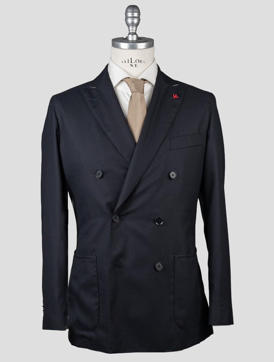 Isaia Blue Virgin Wool Blazer