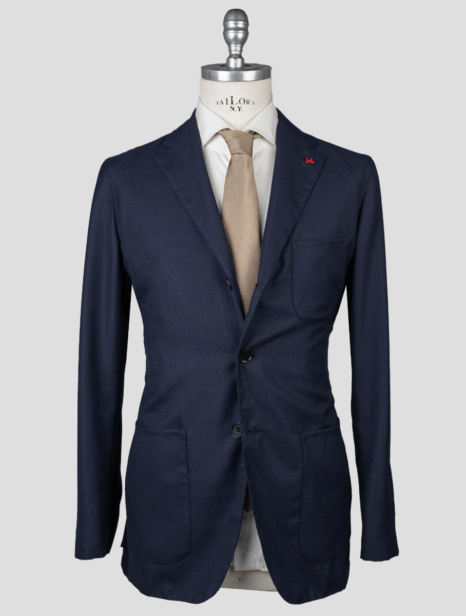 Isaia Blue Virgin Wool Blazer