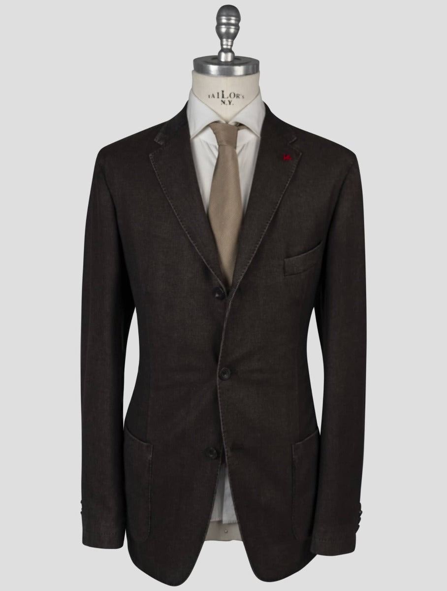Isaia Brown Virgin Wool Blazer