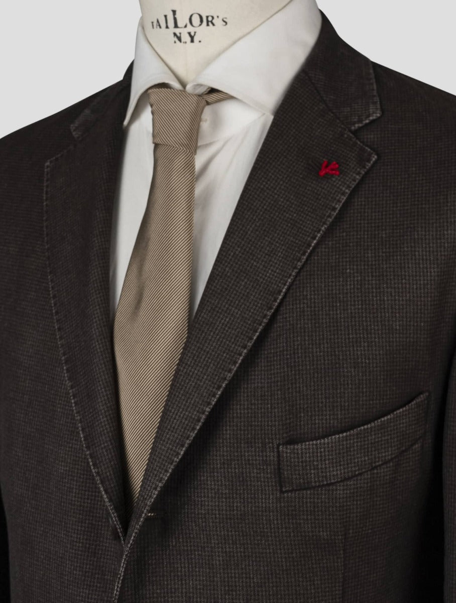 Isaia Brown Virgin Wool Blazer