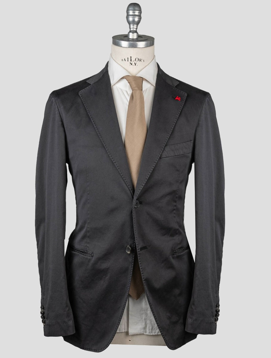 Isaia Gray Cotton Ea Blazer