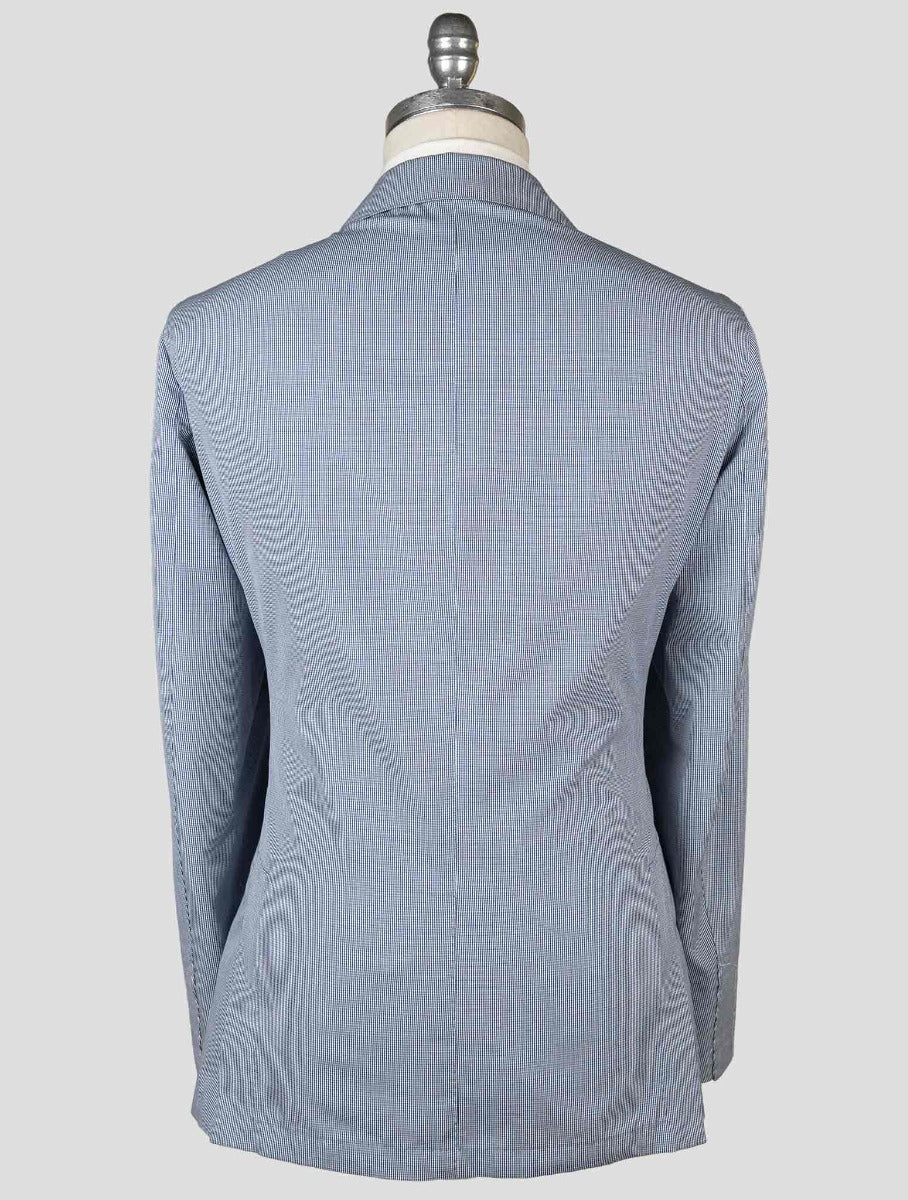 Isaia Blue Cotton Wool Blazer