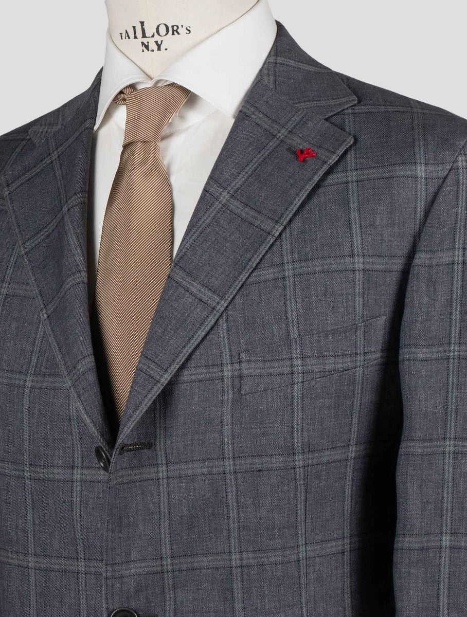 Isaia Multicolor Linen Blazer
