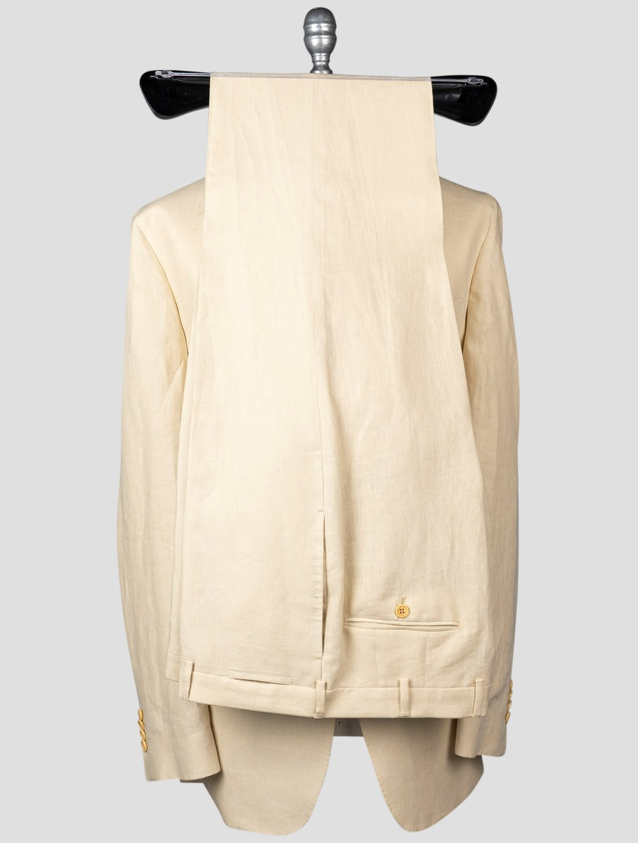Isaia Beige Linen Suit