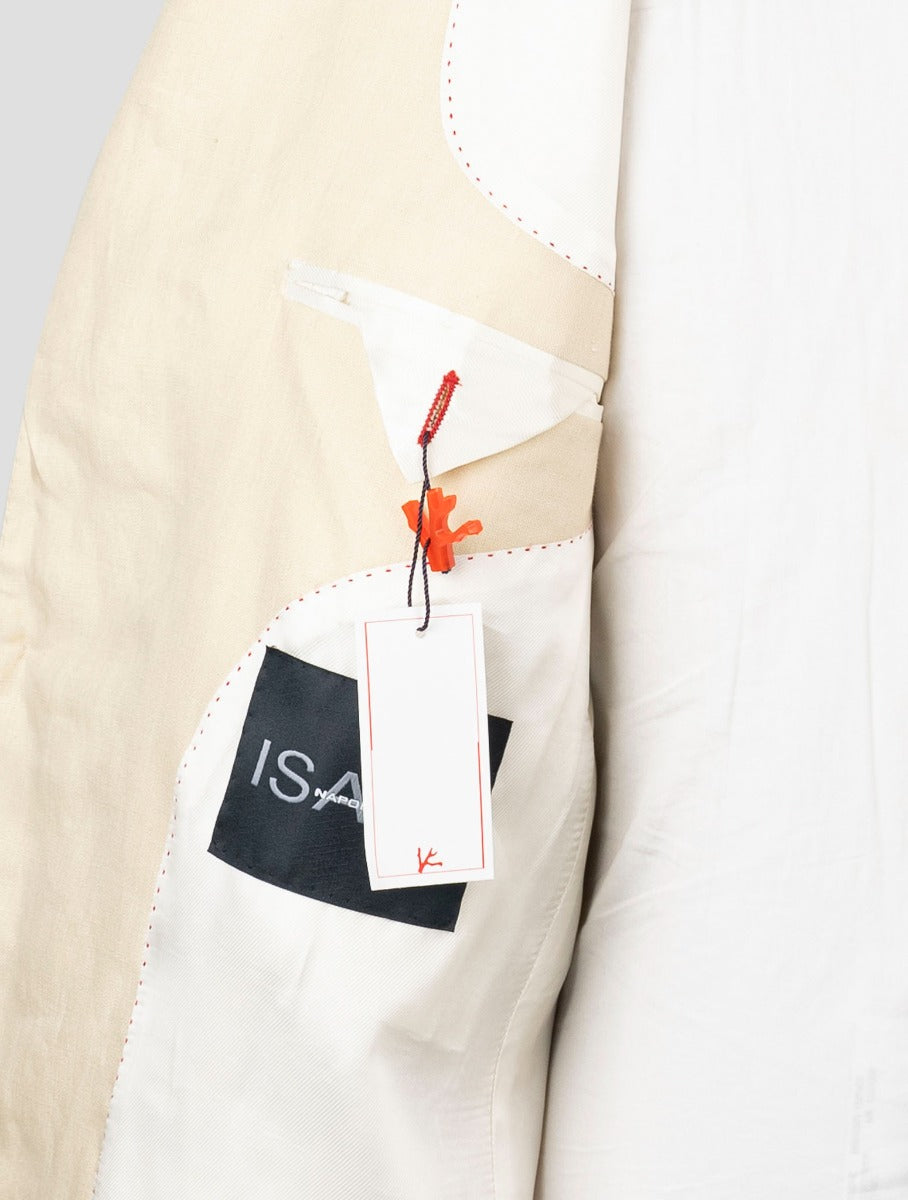 Isaia Beige Linen Suit