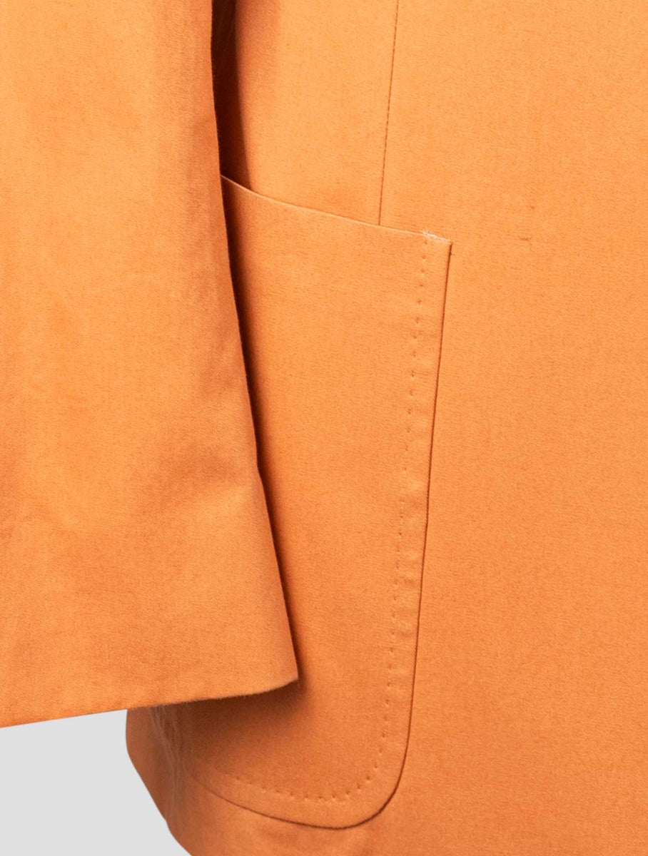 Isaia Orange Cotton Suit