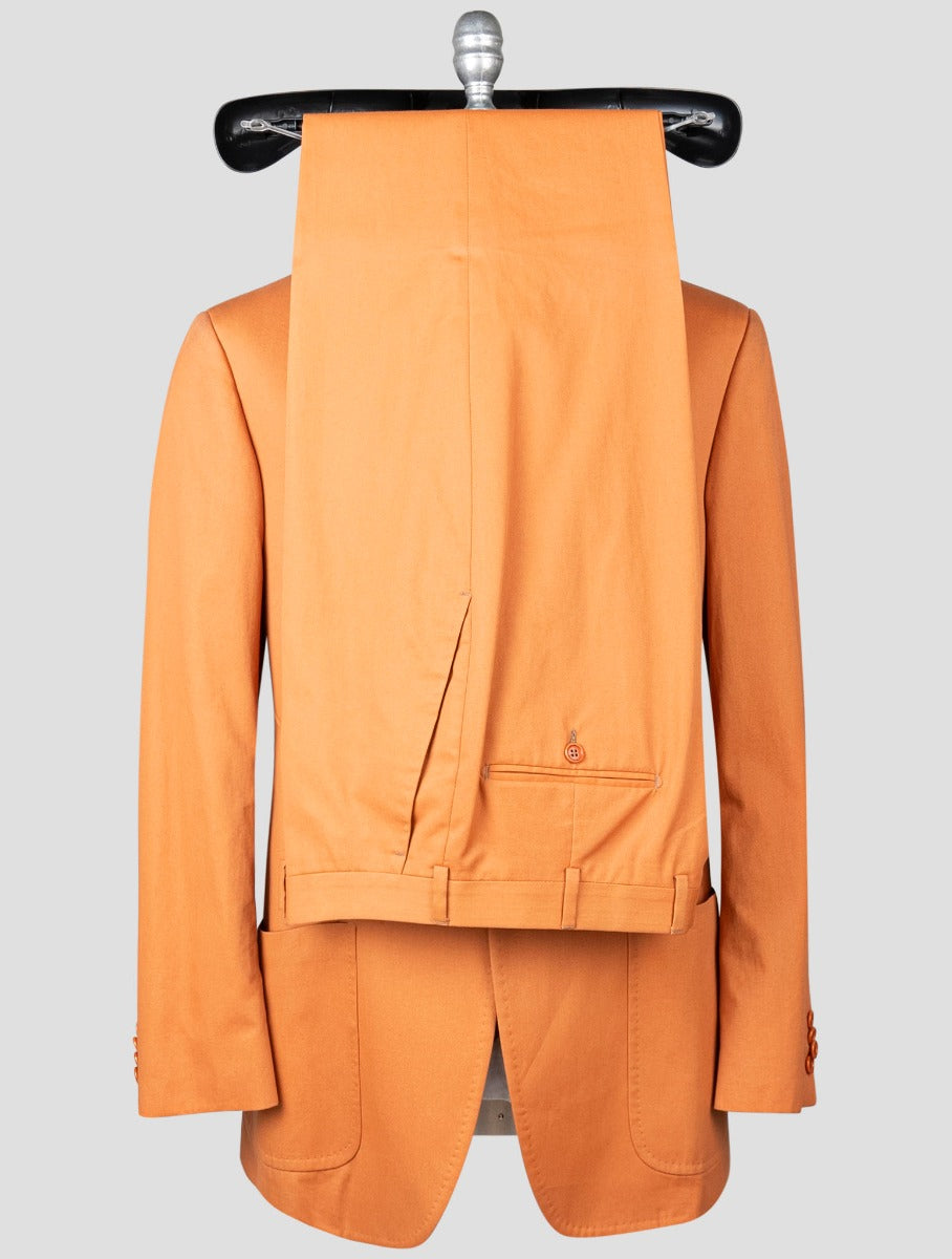 Isaia Orange Cotton Suit