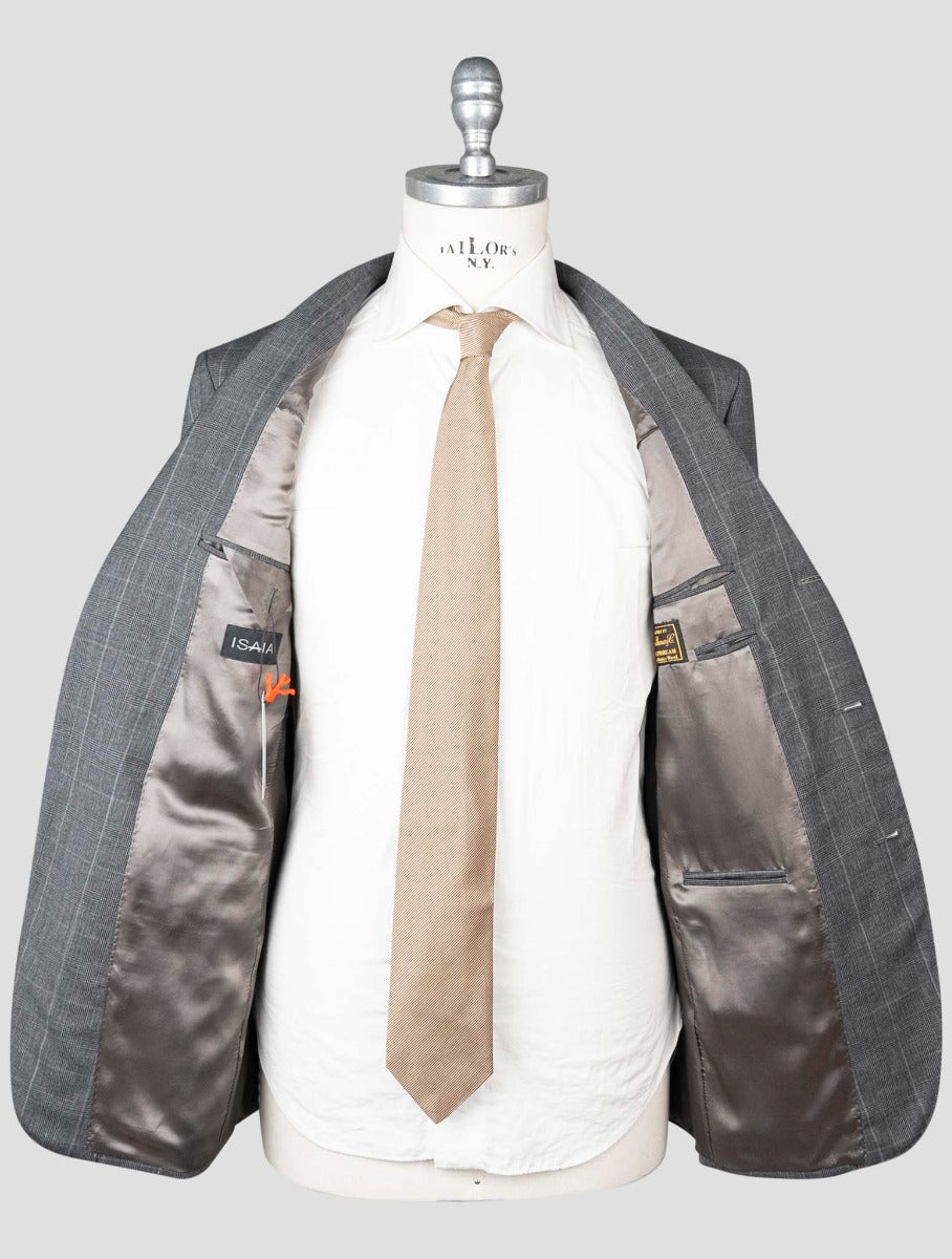 Isaia Gray Virgin Wool Suit